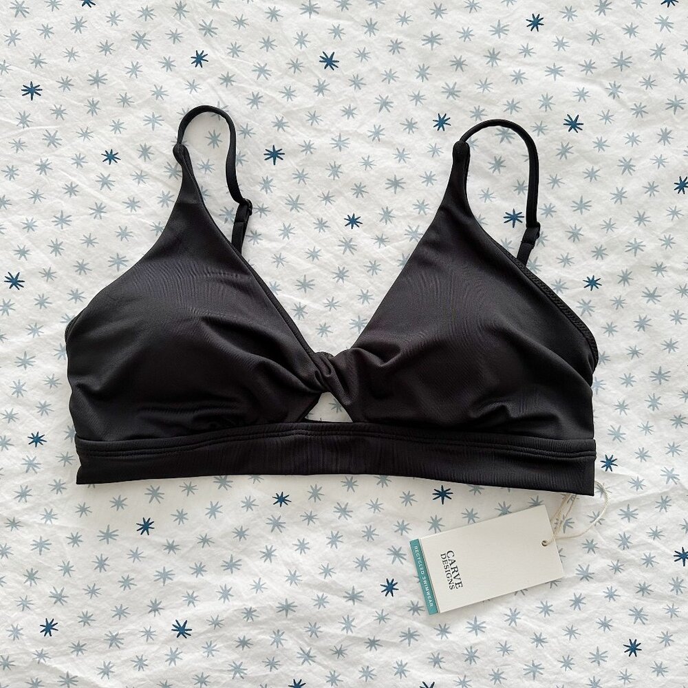 Carve Designs Elba Bikini Top in Black